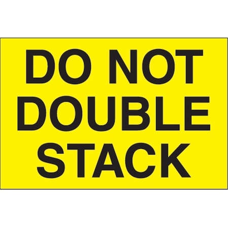 Bondad 2 x 3 in. - Do Not Double Stack Fluorescent Yellow Labels BO3359011